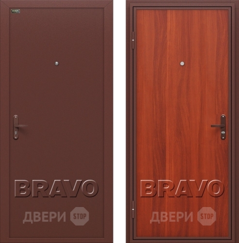 Входная металлическая Дверь Bravo Инсайд эконом (Внутреннее открывание) в Павловском Посаде