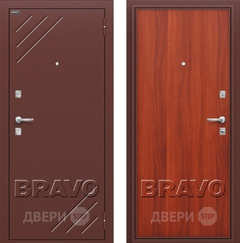 Входная металлическая Дверь Bravo Оптим Стандарт Итальянский Орех в Павловском Посаде