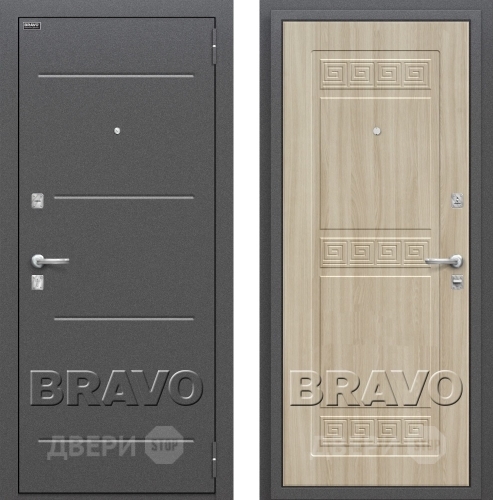 Входная металлическая Дверь Bravo Оптим Трио в Павловском Посаде