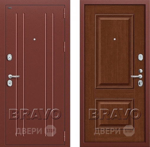 Входная металлическая Дверь Groff Т2-232 Brown Oak в Павловском Посаде