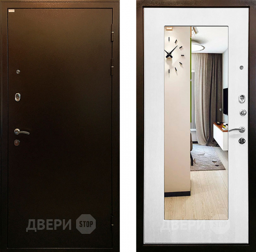 Дверь Ратибор Милан 3К зеркало Белый ясень в Павловском Посаде
