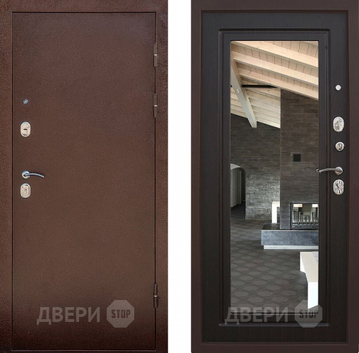 Входная металлическая Дверь Снедо Сити Венге с зеркалом в Павловском Посаде
