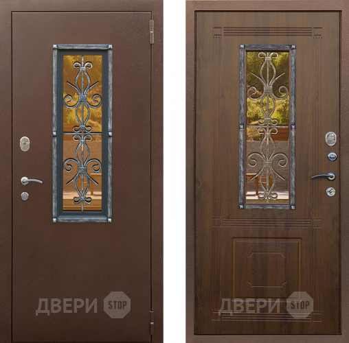 Входная металлическая Дверь Снедо Плющ Винорит  Грецкий орех  в Павловском Посаде