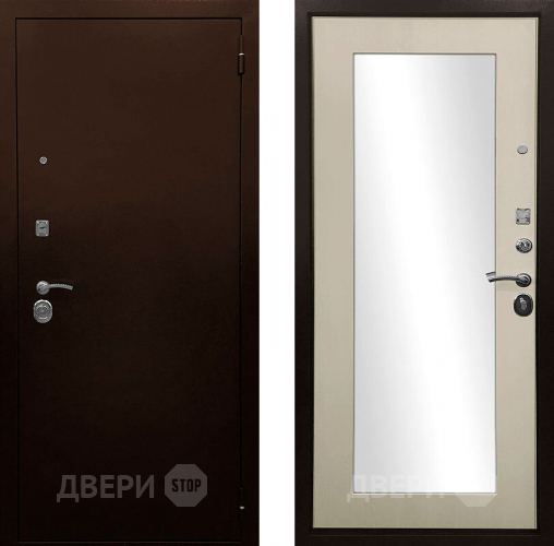 Дверь Ратибор Оптима 3К зеркало Лиственница беж в Павловском Посаде
