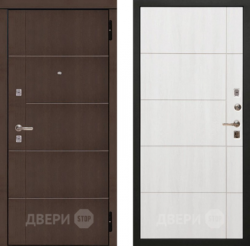 Входная металлическая Дверь Сударь МД-10 Белый ясень в Павловском Посаде