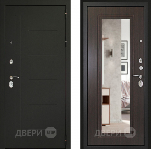 Дверь (Дверной Континент) Сити - Z 3К с зеркалом Венге в Павловском Посаде