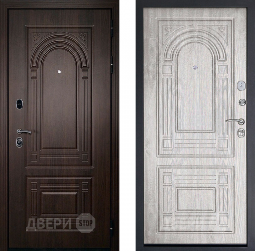 Входная металлическая Дверь (Дверной Континент) Флоренция Беленый дуб в Павловском Посаде