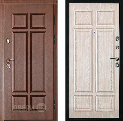 Входная металлическая Дверь (Дверной Континент) Консул Беленый дуб в Павловском Посаде