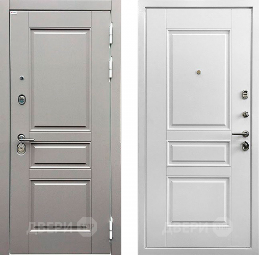 Входная металлическая Дверь Ратибор Лондон 3К Грей софт/Белый софт в Павловском Посаде