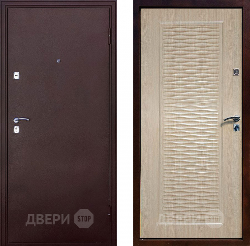 Входная металлическая Дверь СТОП Волна Беленый дуб в Павловском Посаде