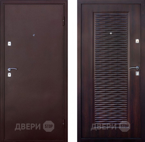 Входная металлическая Дверь СТОП Волна Мореный дуб в Павловском Посаде