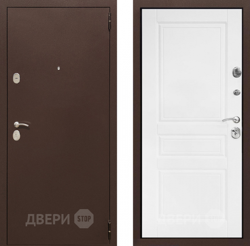 Входная металлическая Дверь Престиж Трио Белый матовый в Павловском Посаде