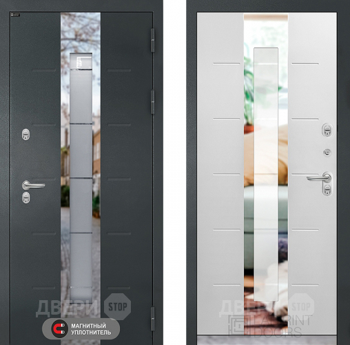 Дверь Лабиринт (LABIRINT) Тундра с терморазрывом и стеклопакетом в Павловском Посаде