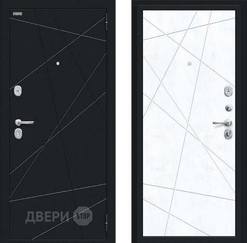 Входная металлическая Дверь Bravo Граффити-5 Букле черное/Snow Art в Павловском Посаде