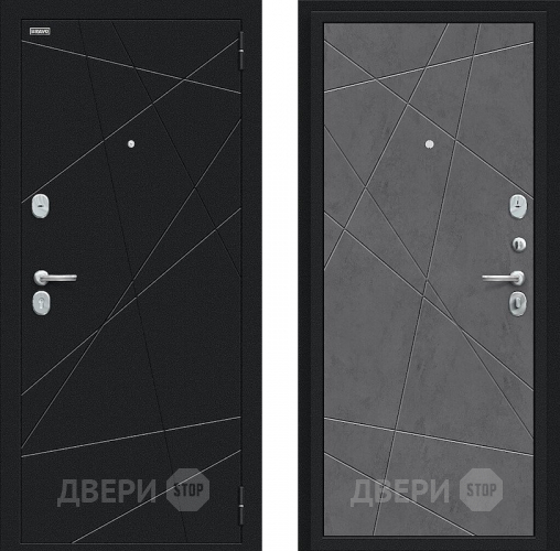 Входная металлическая Дверь Bravo Граффити-5 Букле черное/Slate Art в Павловском Посаде