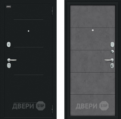 Дверь Bravo Граффити-1 Букле черное/Slate Art в Павловском Посаде