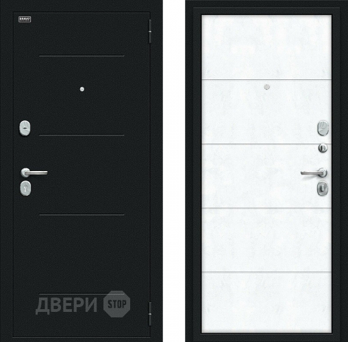 Входная металлическая Дверь Bravo Граффити-1 Букле черное/Snow Art в Павловском Посаде