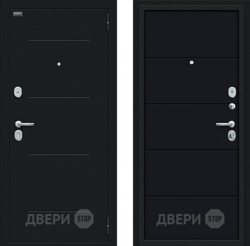 Входная металлическая Дверь Bravo Граффити-1 Букле черное/Total Black в Павловском Посаде