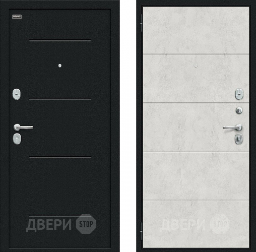 Входная металлическая Дверь внутреннего открывания Bravo Граффити-1 Инсайд Букле черное/Look Art в Павловском Посаде