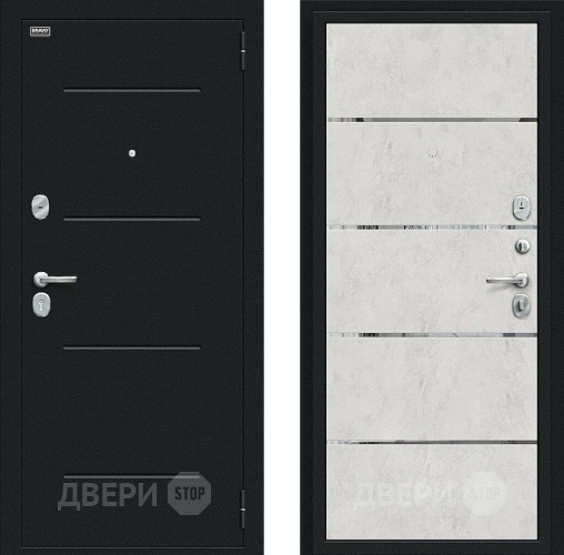 Дверь Bravo Лайн Букле черное/Look Art в Павловском Посаде