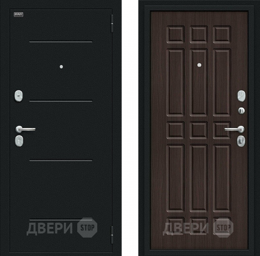 Дверь Bravo Мило Букле черное/Wenge Veralinga в Павловском Посаде