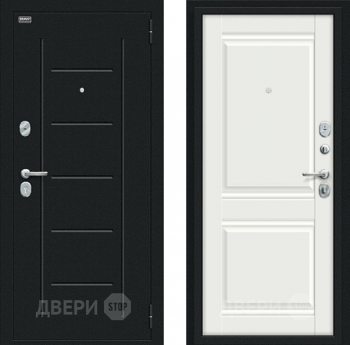 Дверь Bravo Некст Kale Букле черное/Off-white в Павловском Посаде