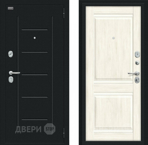 Входная металлическая Дверь Bravo Некст Kale Букле черное/Nordic Oak в Павловском Посаде