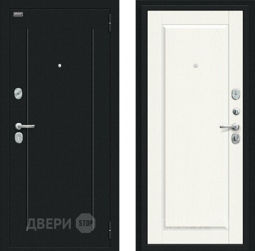 Дверь Bravo Сьют Kale Букле черное/White Wood в Павловском Посаде