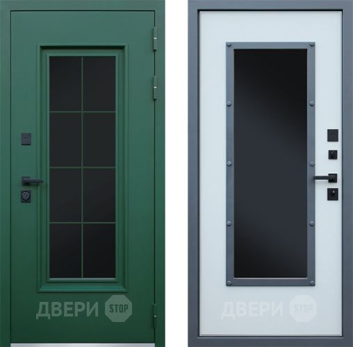 Входная металлическая Дверь Йошкар Терморазрыв Олимп с окном и английской решеткой в Павловском Посаде