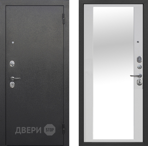 Входная металлическая Дверь Цитадель Гарда Серебро Зеркало Белый ясень в Павловском Посаде