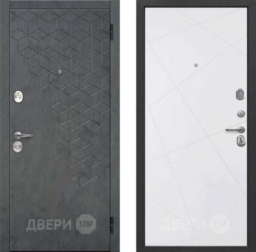 Входная металлическая Дверь Феникс Линии Велюр Белый Софт в Павловском Посаде