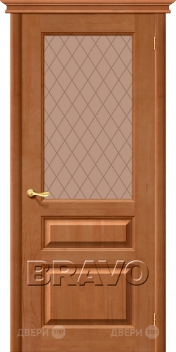 Межкомнатная дверь со стеклом М5 (Светлый Лак) в Павловском Посаде