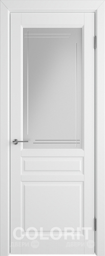 Межкомнатная дверь К2 ПО белая эмаль в Павловском Посаде