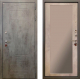 Входная металлическая Дверь Ратибор Тетрис 3К с зеркалом Бетон светлый в Павловском Посаде