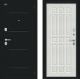 Входная металлическая Дверь Bravo Мило Букле черное/Bianco Veralinga в Павловском Посаде