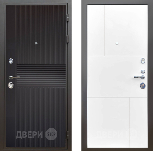 Дверь Шелтер (SHELTER) Комфорт Черная шагрень 8 Белый матовый в Павловском Посаде