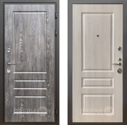 Входная металлическая Дверь Шелтер (SHELTER) Комфорт Дуб шале серебро 3 Дуб филадельфия крем в Павловском Посаде