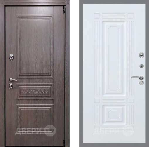 Входная металлическая Дверь Рекс (REX) Пренмиум-S FL-2 Силк Сноу в Павловском Посаде