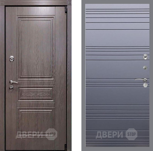 Входная металлическая Дверь Рекс (REX) Пренмиум-S Line Силк титан в Павловском Посаде