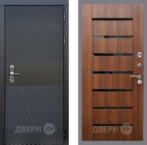 Входная металлическая Дверь Стоп БЛЭК CISA СБ-14 Орех бренди в Павловском Посаде