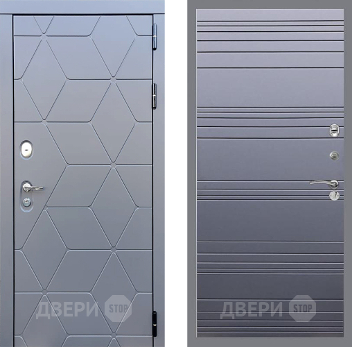 Входная металлическая Дверь Стоп КОСМО Лайн Силк титан в Павловском Посаде