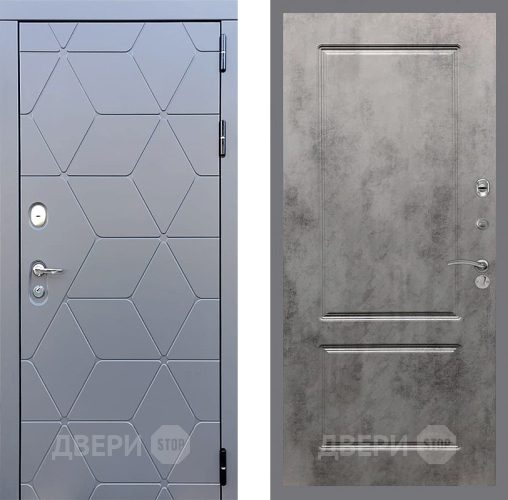 Входная металлическая Дверь Стоп КОСМО ФЛ-117 Бетон темный в Павловском Посаде