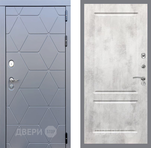 Входная металлическая Дверь Стоп КОСМО ФЛ-117 Бетон светлый в Павловском Посаде