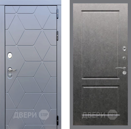 Входная металлическая Дверь Стоп КОСМО ФЛ-117 Штукатурка графит в Павловском Посаде