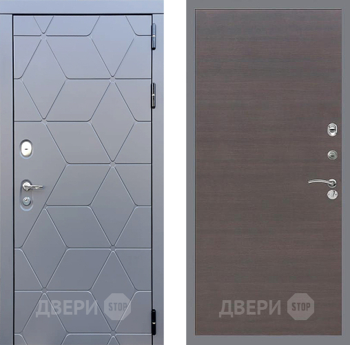 Входная металлическая Дверь Стоп КОСМО Гладкая венге поперечный в Павловском Посаде