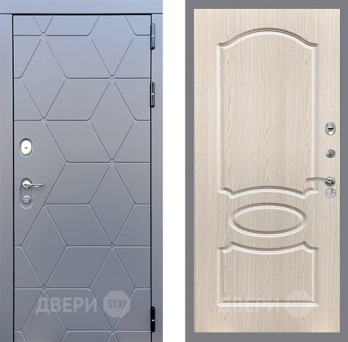 Входная металлическая Дверь Стоп КОСМО ФЛ-128 Беленый дуб в Павловском Посаде