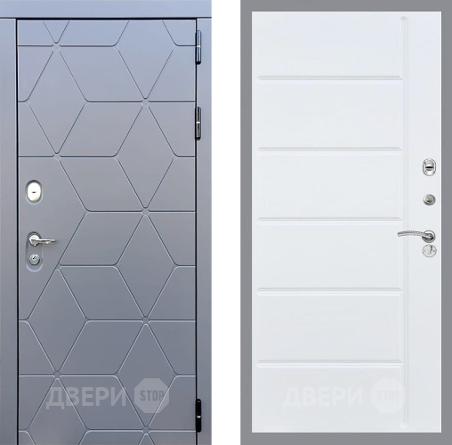 Входная металлическая Дверь Стоп КОСМО ФЛ-102 Белый ясень в Павловском Посаде