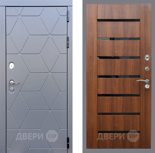 Входная металлическая Дверь Стоп КОСМО СБ-14 Орех бренди в Павловском Посаде