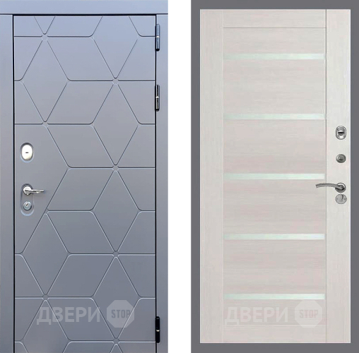 Входная металлическая Дверь Стоп КОСМО СБ-14 Лиственница беж в Павловском Посаде