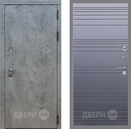 Входная металлическая Дверь Стоп БЕТОН Лайн Силк титан в Павловском Посаде